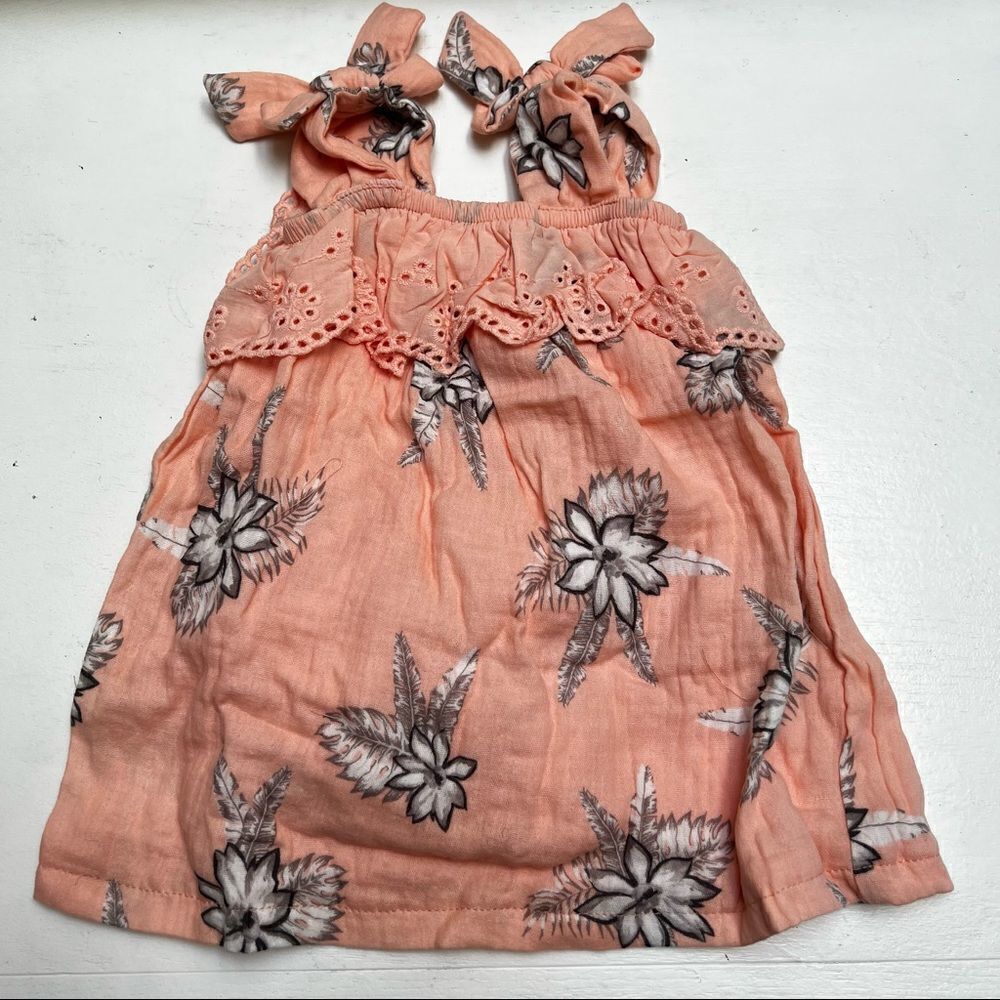 Jessica Simpson Floral Tie Shoulder Ruffled Dress & Bloomers Set 12 Months